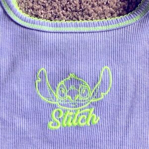 ☀️Stitch Girl’s XS4/5 Tank Top blue and neon yellow